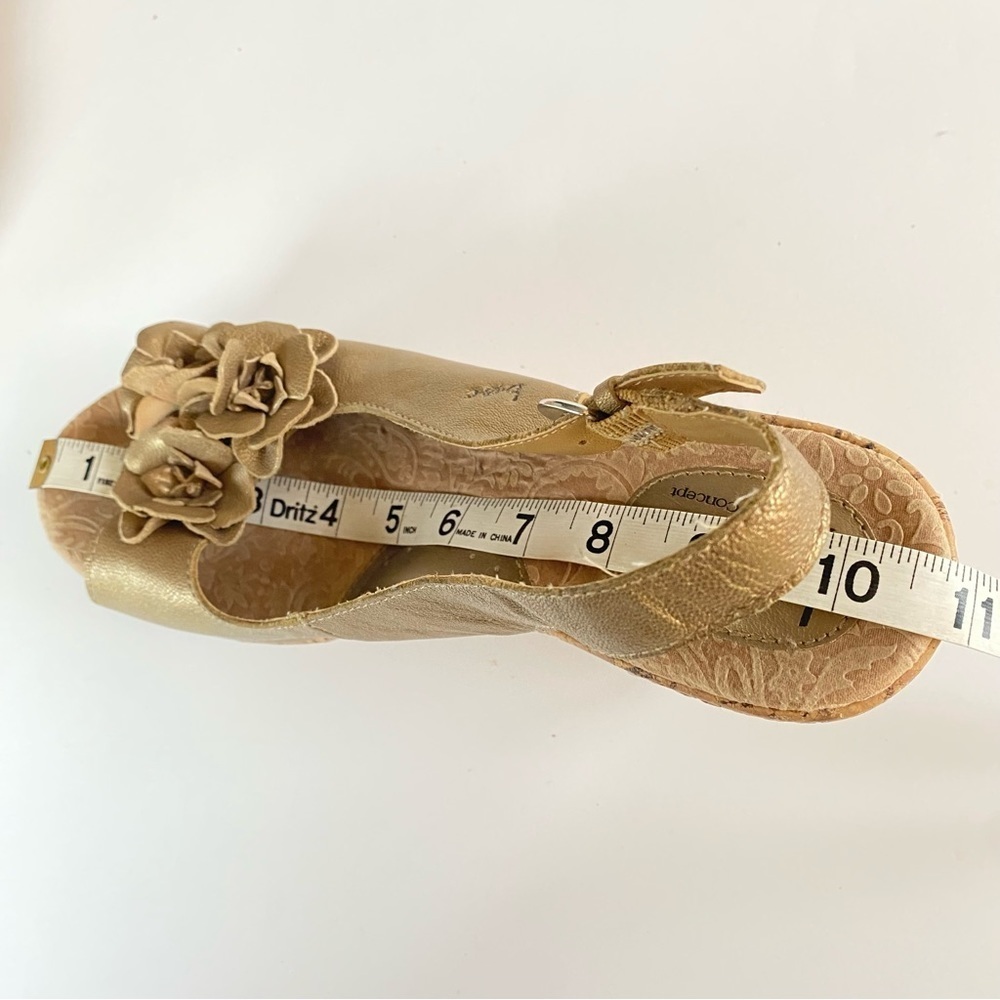 B.O.C. BORN CONCEPT Gold Wedge Sandals - Picture 14 of 14